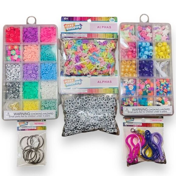 Bead Bracelet Making Kit 24 Colors Friendship Bracelet Keychain Pony Clay Alpha - Picture 1 of 4